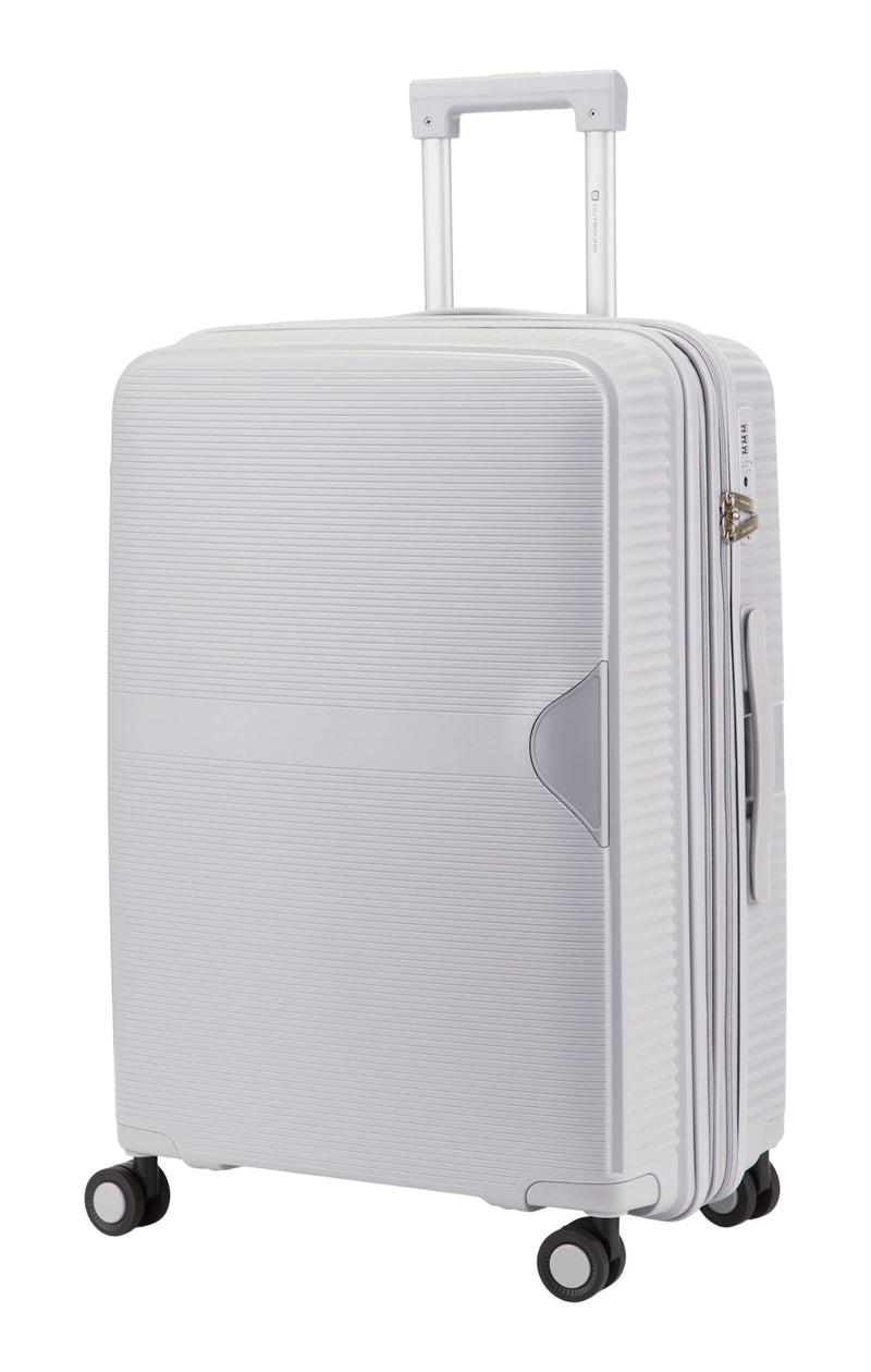 Hardside Medium Luggage Bag, Silver Q410
