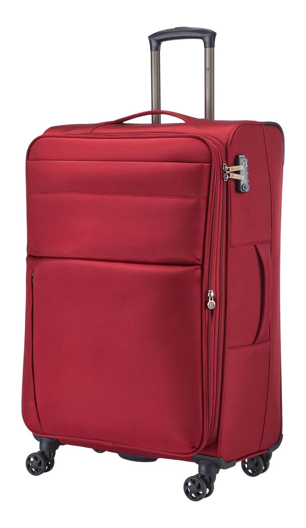 Softside Large Luggage, Wheeled, Red P1667