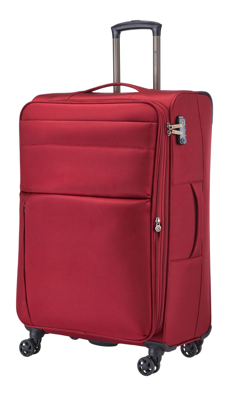 Softside Large Luggage, Wheeled, Red P1667