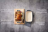 Ceramic Roaster Set, Grey, 15 x 8.5-in, 2-pk