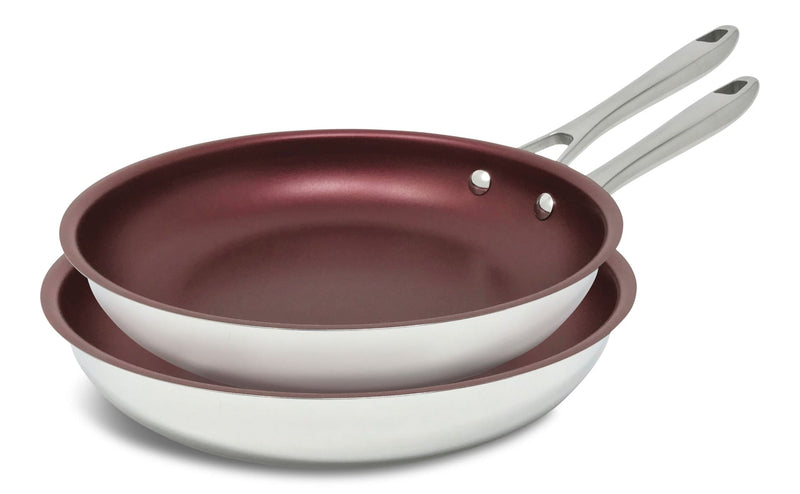 Clad Non-stick Fry Pans, 24 cm/28 cm, 2-pk, Induction Compatible Cookware M1734