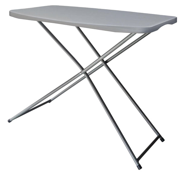 Height Adjustable Plastic & Metal Portable Folding Activity Table, Indoor/Outdoor, White O6558