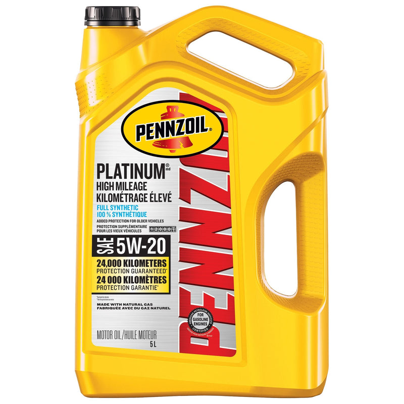 Platinum High Mileage 5W20 Synthetic Engine/Motor Oil, 5-L L9380