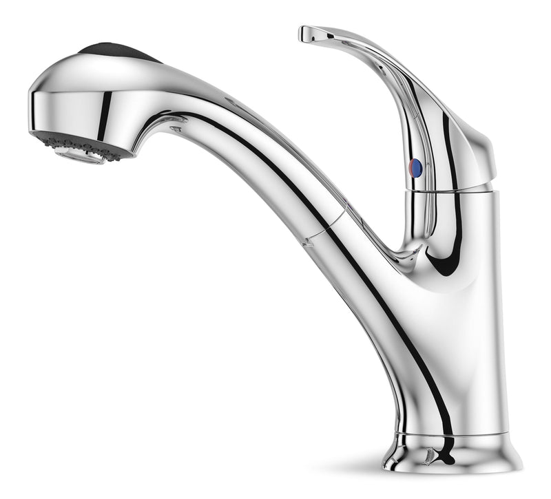 Shelton Single Handle Pull Out Kitchen Faucet, Chrome I2651