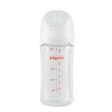 Glass Bottle with Silicone Nipple (M), 8-oz, 3 Months+