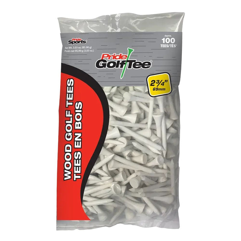 Pride Biodegradable Hardwood Golf Tee, 2-3/4-in, 50-pk, White O1394