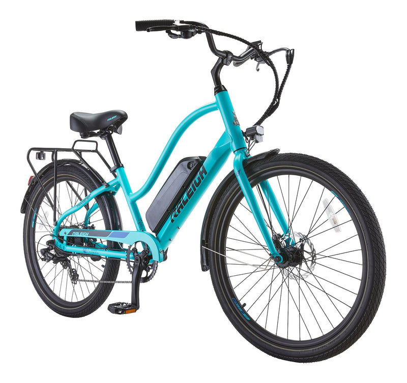 Oceania Lightweight Electric Bicycle with Front & Rear Lights, 26-in Wheel, Blue B6057