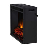 Valmont Media Indoor Electric Fireplace TV Stand, 74-in, 1500W, Includes Remote Control & Firebox, Dark Mahogany