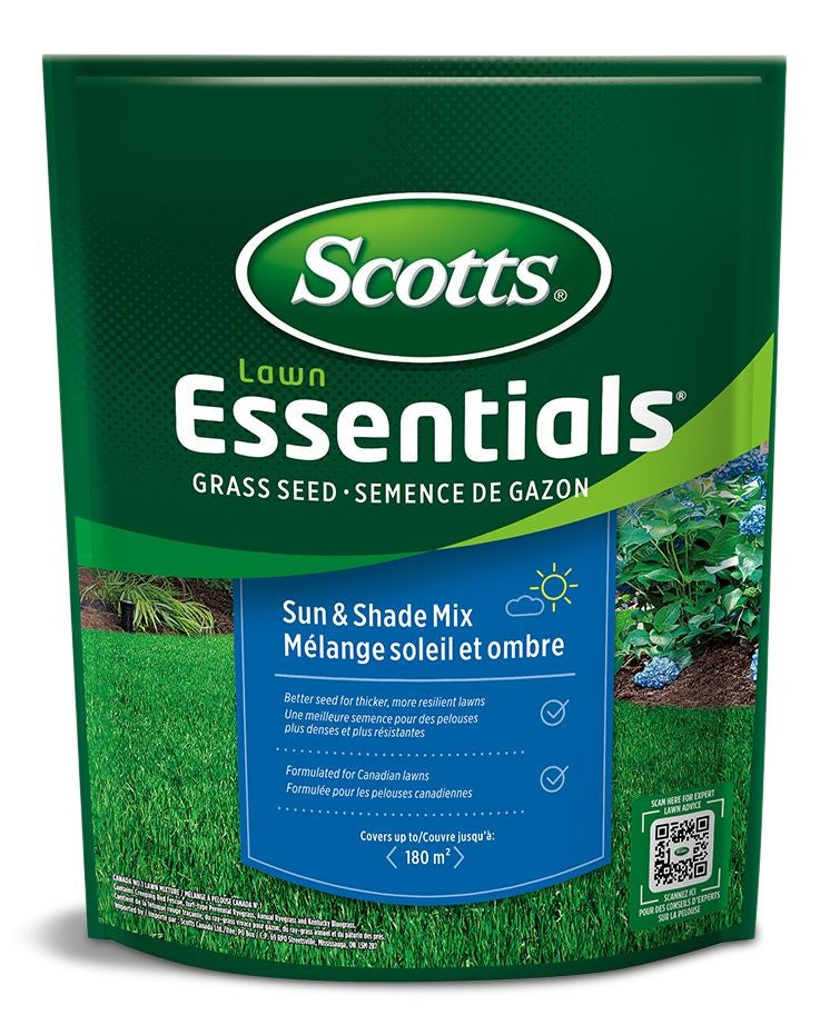 Lawn Essentials Sun & Shade Grass Seed Mix, Weed-Free, 1-kg B3437