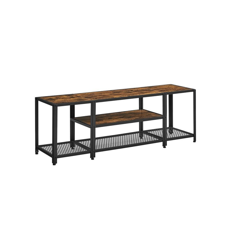 Home 3-Tier Industrial Rustic Brown TV Stand U8243