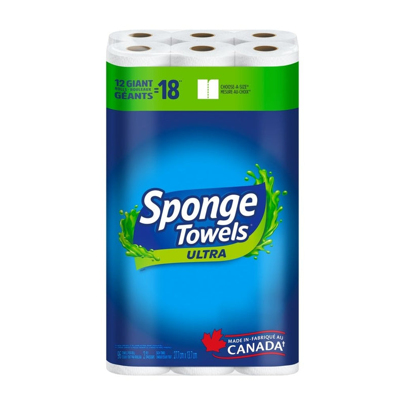 Ultra Choose-A-Size Giant Roll Paper Towels, 2-ply, 12-pk W2499