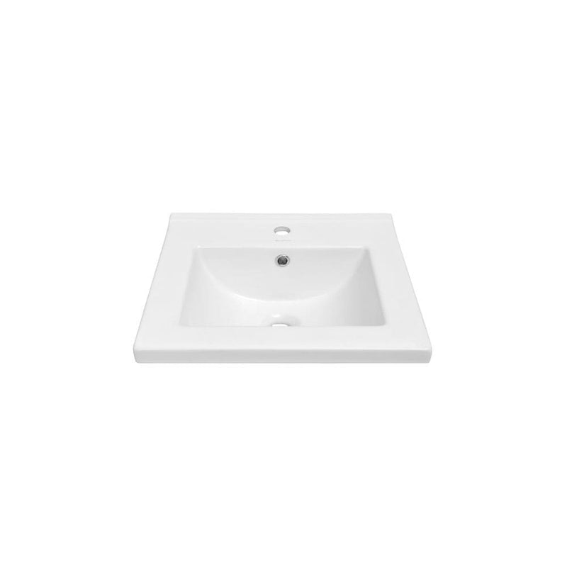 Ceramic Square Vanity Sink Top, 18-in E4372