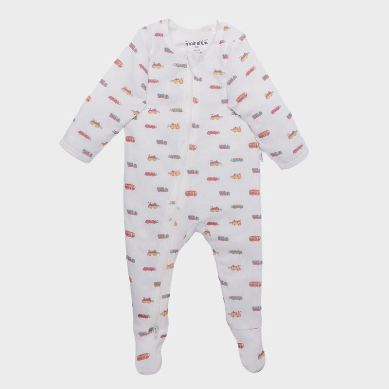 Camping Print Premium Organic Cotton Zippy, Various Sizes R0491