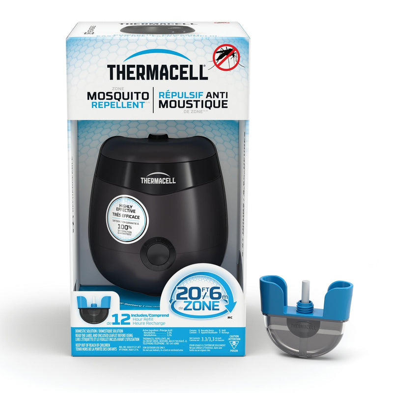E-ZoneGuard Patio Rechargeable Mosquito Repeller with 12-Hr Refill and 5.5-Hr Battery, Charcoal K9234
