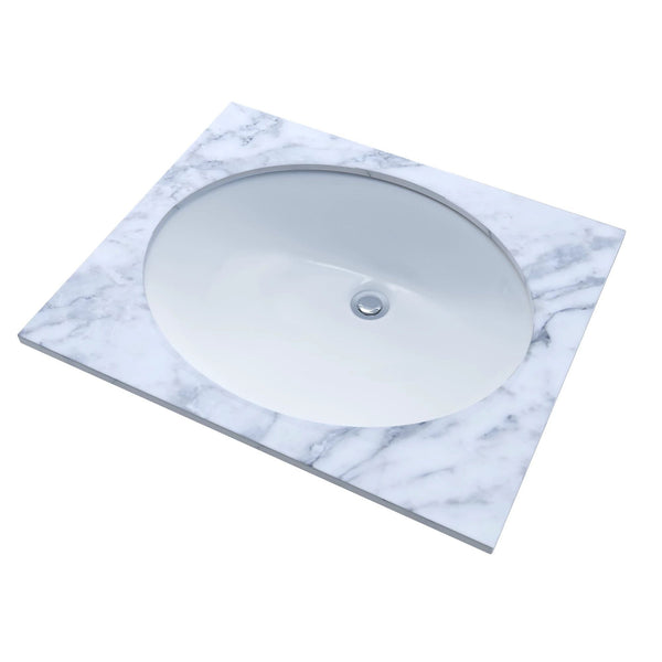 17x14-in Oval Vessel Cotton Undercounter Sink/Lavatory J7972