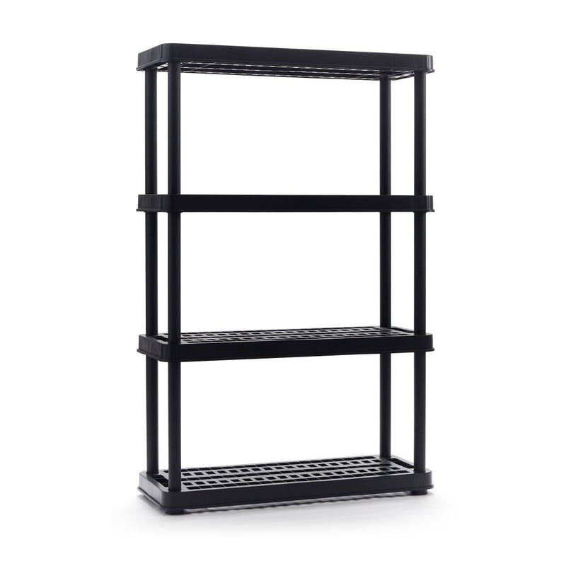 4-Shelf Resin Storage/Shelving Unit, 36 x 14 x 54.5-in, Black V4295