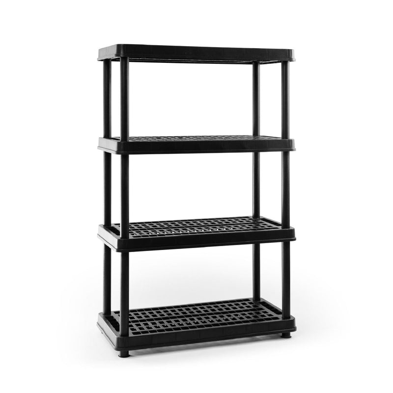 4-Shelf Resin/Plastic Storage Rack/Shelving Unit, 36 x 18 x 54-in I2122