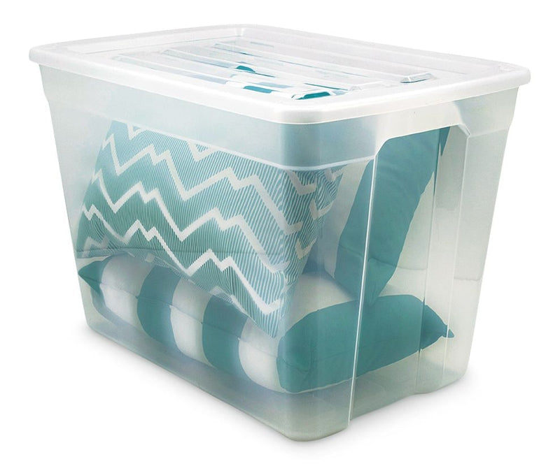 Clear Storage Tote, 72-L I9056