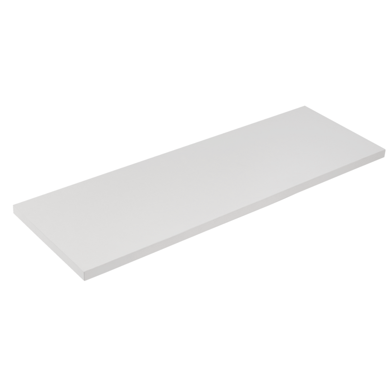 Wooden Floating Wall Shelf Board, White, 12 x 24-in W3990
