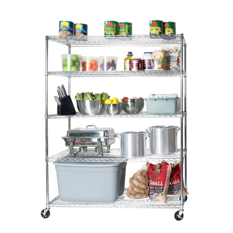 5-Tier Steel Shelving Rack, 60-in x 24-in x 72-in I7485