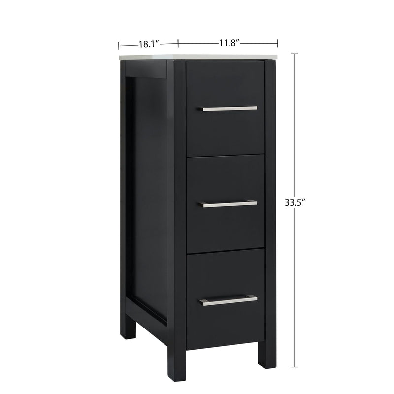 Brescia Vanity Side Cabinet, 12-in H9669