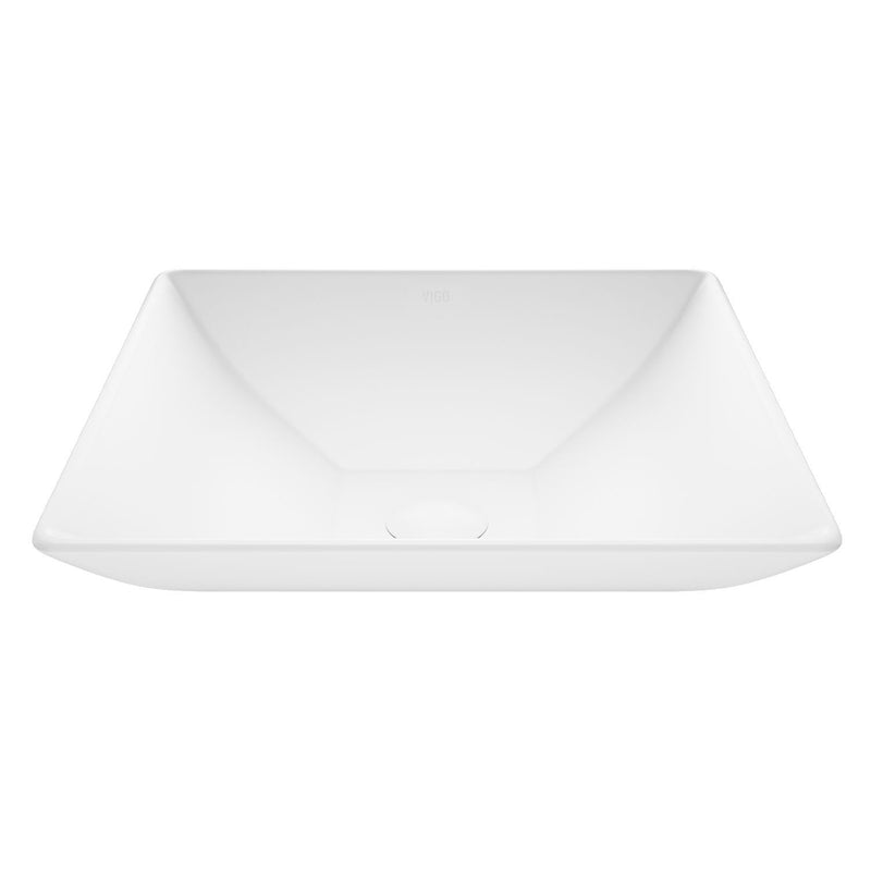 Hibiscus Matte Stone Round Vessel Bathroom Sink/Basin, Above-Counter Installation, White T3989