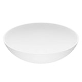 Lotus Matte Stone Round Composite Vessel Bathroom Sink/Basin with Deep Bowl, White