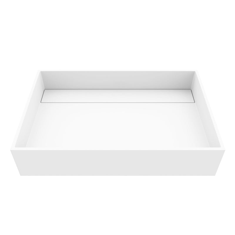 Montauk 23x15-in Deep White Bathroom Sink/Basin with Rectangular Vessel N1794