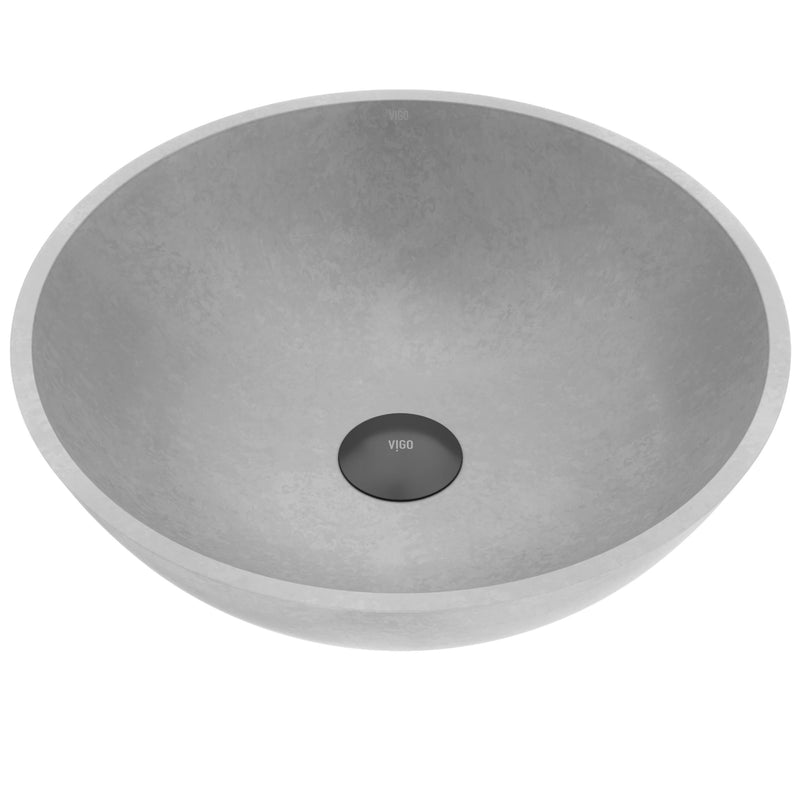 Ravenna Gothic 16x16-in Deep Grey Bathroom Sink/Basin with Round Vessel G1442
