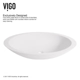 Wisteria Matte Stone Circular Vessel Bathroom Sink/Basin with Deep Bowl, White