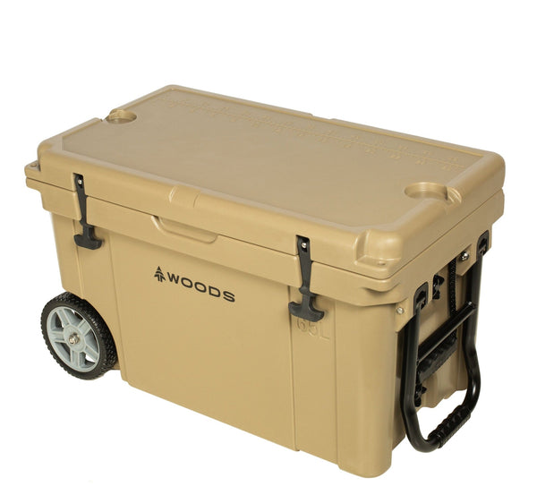 ARCTIC Wheeled Roto-Moulded Cooler with Handle, 65-L, Tan L2042
