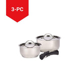 Provision Stainless Steel Camping Cook Pot Set, Made in Canada, 3-pc