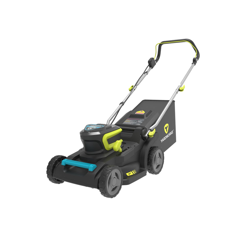 48V 2-in-1 Brushless Push Lawn Mower, 17-in with 4Ah Battery & Charger R344