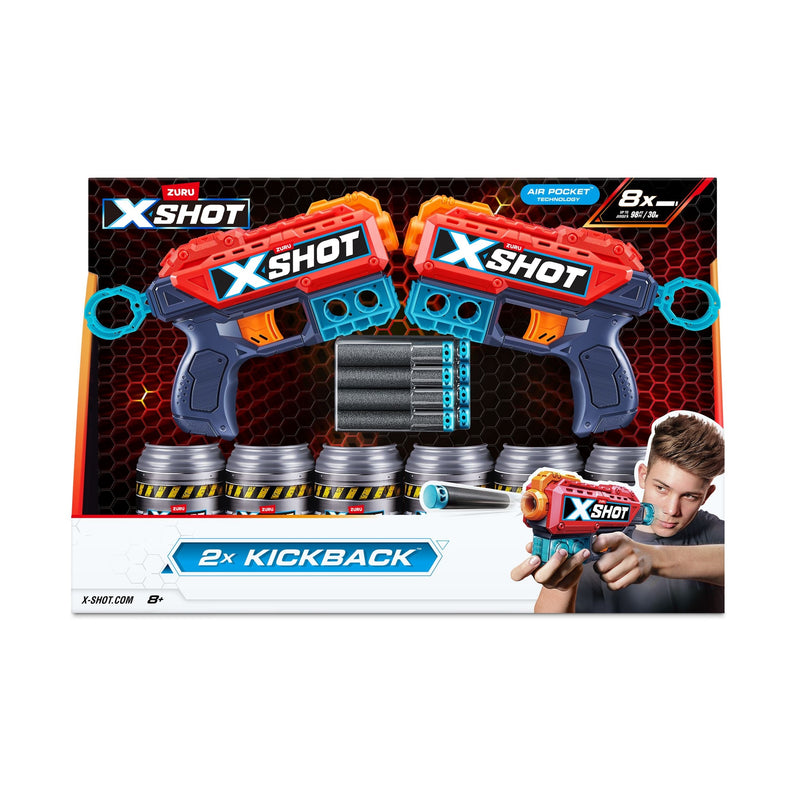 Excel Double Kickback Dart Blaster, Includes 6 Cans & 8 Darts, 2-pk, Ages 8+ O4763
